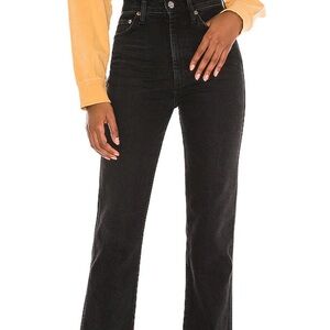 Agolde Pinch Waist High Rise Kick Flare Jeans Panoramic 24
